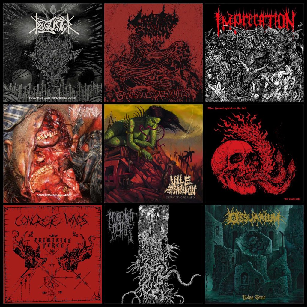 gorey satanic deathmetal album cover